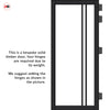 Milano Solid Wood Internal Door Pair UK Made DD0101F Frosted Glass - Shadow Black Premium Primed - Urban Lite® Bespoke Sizes