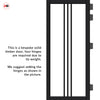 Galeria Solid Wood Internal Door Pair UK Made DD0102F Frosted Glass - Shadow Black Premium Primed - Urban Lite® Bespoke Sizes
