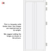 Galeria Panel Solid Wood Internal Door Pair UK Made DD0102P - Cloud White Premium Primed - Urban Lite® Bespoke Sizes