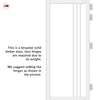 Bella Solid Wood Internal Door Pair UK Made DD0103F Frosted Glass - Cloud White Premium Primed - Urban Lite® Bespoke Sizes