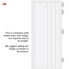 Tula Panel Solid Wood Internal Door Pair UK Made DD0104P - Cloud White Premium Primed - Urban Lite® Bespoke Sizes