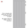 Adiba Panel Solid Wood Internal Door Pair UK Made DD0106P - Mist Grey Premium Primed - Urban Lite® Bespoke Sizes