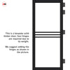 Adina Solid Wood Internal Door Pair UK Made DD0107F Frosted Glass - Shadow Black Premium Primed - Urban Lite® Bespoke Sizes