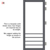 Hirahna Solid Wood Internal Door Pair UK Made DD0109F Frosted Glass - Stormy Grey Premium Primed - Urban Lite® Bespoke Sizes