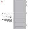 Chord Panel Solid Wood Internal Door Pair UK Made DD0110P - Mist Grey Premium Primed - Urban Lite® Bespoke Sizes
