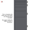 Revella Panel Solid Wood Internal Door Pair UK Made DD0111P - Stormy Grey Premium Primed - Urban Lite® Bespoke Sizes