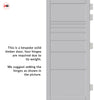 Amoo Panel Solid Wood Internal Door Pair UK Made DD0112P - Mist Grey Premium Primed - Urban Lite® Bespoke Sizes