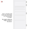 Amoo Panel Solid Wood Internal Door Pair UK Made DD0112P - Cloud White Premium Primed - Urban Lite® Bespoke Sizes