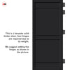 Ebida Panel Solid Wood Internal Door Pair UK Made DD0113P - Shadow Black Premium Primed - Urban Lite® Bespoke Sizes