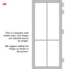 Kora Solid Wood Internal Door UK Made  DD0116F Frosted Glass - Mist Grey Premium Primed - Urban Lite® Bespoke Sizes