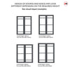 Urban Ultimate® Room Divider Malvan 4 Pane Door DD6414T - Tinted Glass with Matching Side - Colour & Size Options