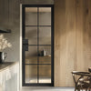 Malvern Black Primed Internal Door - Clear Glass - Prefinished