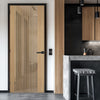 Melbourne Oak Internal Door - Clear Glass - Prefinished