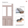 Exterior Victorian Nightingale Made to Measure Front Door - 57mm Thick - Seven Colour Options - Toughened Double Glazing - 3 Pane