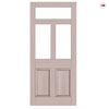 Exterior Victorian Nightingale Made to Measure Front Door - 45mm Thick - Seven Colour Options - Toughened Double Glazing - 3 Pane