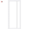 Milano Solid Wood Internal Door Pair UK Made DD0101F Frosted Glass - Cloud White Premium Primed - Urban Lite® Bespoke Sizes