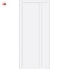 Milano Panel Solid Wood Internal Door Pair UK Made DD0101P - Cloud White Premium Primed - Urban Lite® Bespoke Sizes