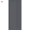 Bella Panel Solid Wood Internal Door Pair UK Made DD0103P - Stormy Grey Premium Primed - Urban Lite® Bespoke Sizes