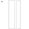 Tula Solid Wood Internal Door UK Made  DD0104C Clear Glass - Cloud White Premium Primed - Urban Lite® Bespoke Sizes