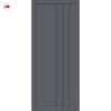 Tula Panel Solid Wood Internal Door Pair UK Made DD0104P - Stormy Grey Premium Primed - Urban Lite® Bespoke Sizes