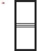 Adina Solid Wood Internal Door UK Made  DD0107F Frosted Glass - Shadow Black Premium Primed - Urban Lite® Bespoke Sizes