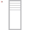 Drake Solid Wood Internal Door Pair UK Made DD0108F Frosted Glass - Mist Grey Premium Primed - Urban Lite® Bespoke Sizes