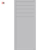 Drake Panel Solid Wood Internal Door Pair UK Made DD0108P - Mist Grey Premium Primed - Urban Lite® Bespoke Sizes