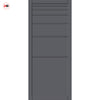 Revella Panel Solid Wood Internal Door Pair UK Made DD0111P - Stormy Grey Premium Primed - Urban Lite® Bespoke Sizes