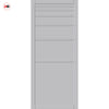 Revella Panel Solid Wood Internal Door Pair UK Made DD0111P - Mist Grey Premium Primed - Urban Lite® Bespoke Sizes