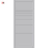 Amoo Panel Solid Wood Internal Door Pair UK Made DD0112P - Mist Grey Premium Primed - Urban Lite® Bespoke Sizes