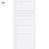 Amoo Panel Solid Wood Internal Door UK Made  DD0112P - Cloud White Premium Primed - Urban Lite® Bespoke Sizes