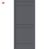 Ebida Panel Solid Wood Internal Door Pair UK Made DD0113P - Stormy Grey Premium Primed - Urban Lite® Bespoke Sizes