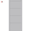 Florence Panel Solid Wood Internal Door Pair UK Made DD0114P - Mist Grey Premium Primed - Urban Lite® Bespoke Sizes