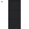 Iretta Panel Solid Wood Internal Door Pair UK Made DD0115P - Shadow Black Premium Primed - Urban Lite® Bespoke Sizes