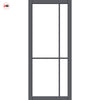 Lerens Solid Wood Internal Door Pair UK Made DD0117F Frosted Glass - Stormy Grey Premium Primed - Urban Lite® Bespoke Sizes
