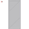 Aria Panel Solid Wood Internal Door Pair UK Made DD0124P - Mist Grey Premium Primed - Urban Lite® Bespoke Sizes