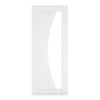 Ravello White Double Absolute Evokit Pocket Doors - Prefinished - Clear Glass