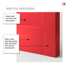 Urban Deco® Solid Wood Internal Door UK Made - Pillar Box Red Premium Primed - Bespoke Sizes