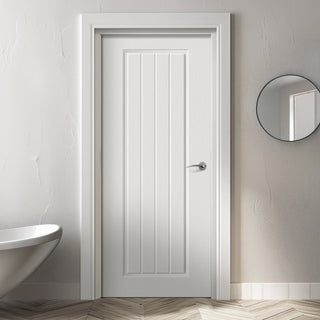 Image: Samantha Internal PVC Panel Door - Suitable for Bathrooms