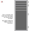 Drake Solid Wood Internal Door Pair UK Made DD0108T Tinted Glass - Mist Grey Premium Primed - Urban Lite® Bespoke Sizes