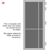 Lerens Solid Wood Internal Door Pair UK Made DD0117T Tinted Glass - Mist Grey Premium Primed - Urban Lite® Bespoke Sizes