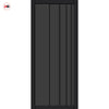 Simona Solid Wood Internal Door Pair UK Made DD0105T Tinted Glass - Shadow Black Premium Primed - Urban Lite® Bespoke Sizes