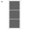 Iretta Solid Wood Internal Door Pair UK Made DD0115T Tinted Glass - Cloud White Premium Primed - Urban Lite® Bespoke Sizes