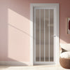 Adiba Solid Wood Internal Door UK Made  DD0106F Frosted Glass - Cloud White Premium Primed - Urban Lite® Bespoke Sizes