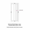 Simona Solid Wood Internal Door Pair UK Made DD0105T Tinted Glass - Mist Grey Premium Primed - Urban Lite® Bespoke Sizes