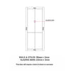 Kora Solid Wood Internal Door Pair UK Made DD0116F Frosted Glass - Mist Grey Premium Primed - Urban Lite® Bespoke Sizes