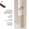 Iretta Panel Solid Wood Internal Door Pair UK Made DD0115P - Mist Grey Premium Primed - Urban Lite® Bespoke Sizes