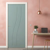 V-Line® Grooved Flush Door V076 - Premium Primed - Six Colour Options