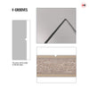 V-Line® Grooved Flush Door V022 - Premium Primed - Six Colour Options