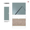 V-Line® Grooved Flush Door V006 - Premium Primed - Six Colour Options